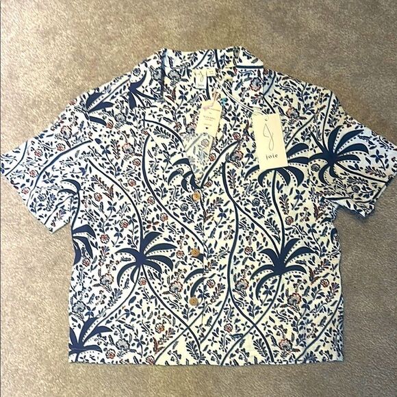Joie Floral Short Sleeve Blouse - Picture 1 of 8
